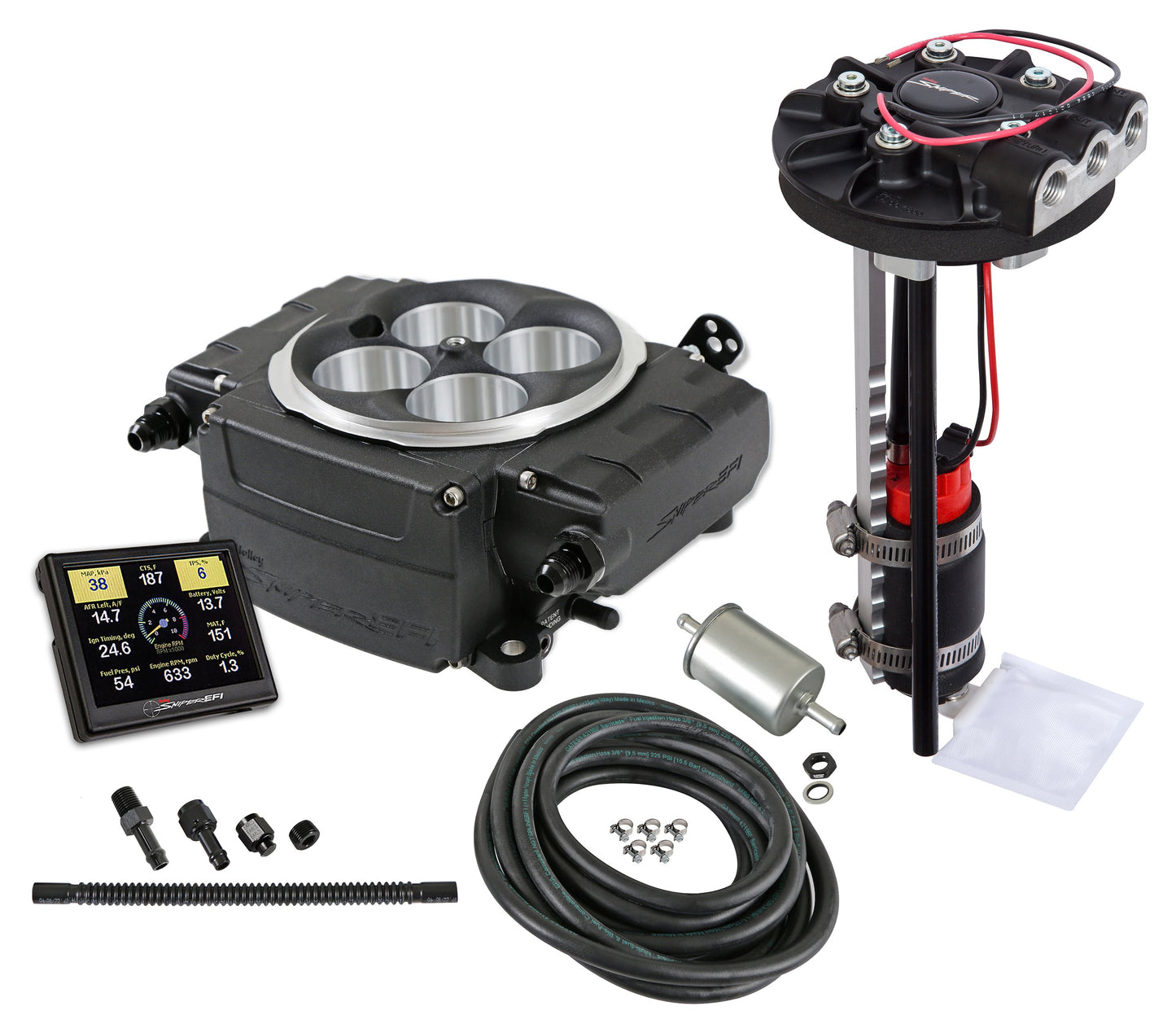 Holley Sniper EFI Sniper 2 EFI - Shiny  Base Kit - Without PDM - 3.5 in. Handheld 550-511-3XD - Big Wheel Women