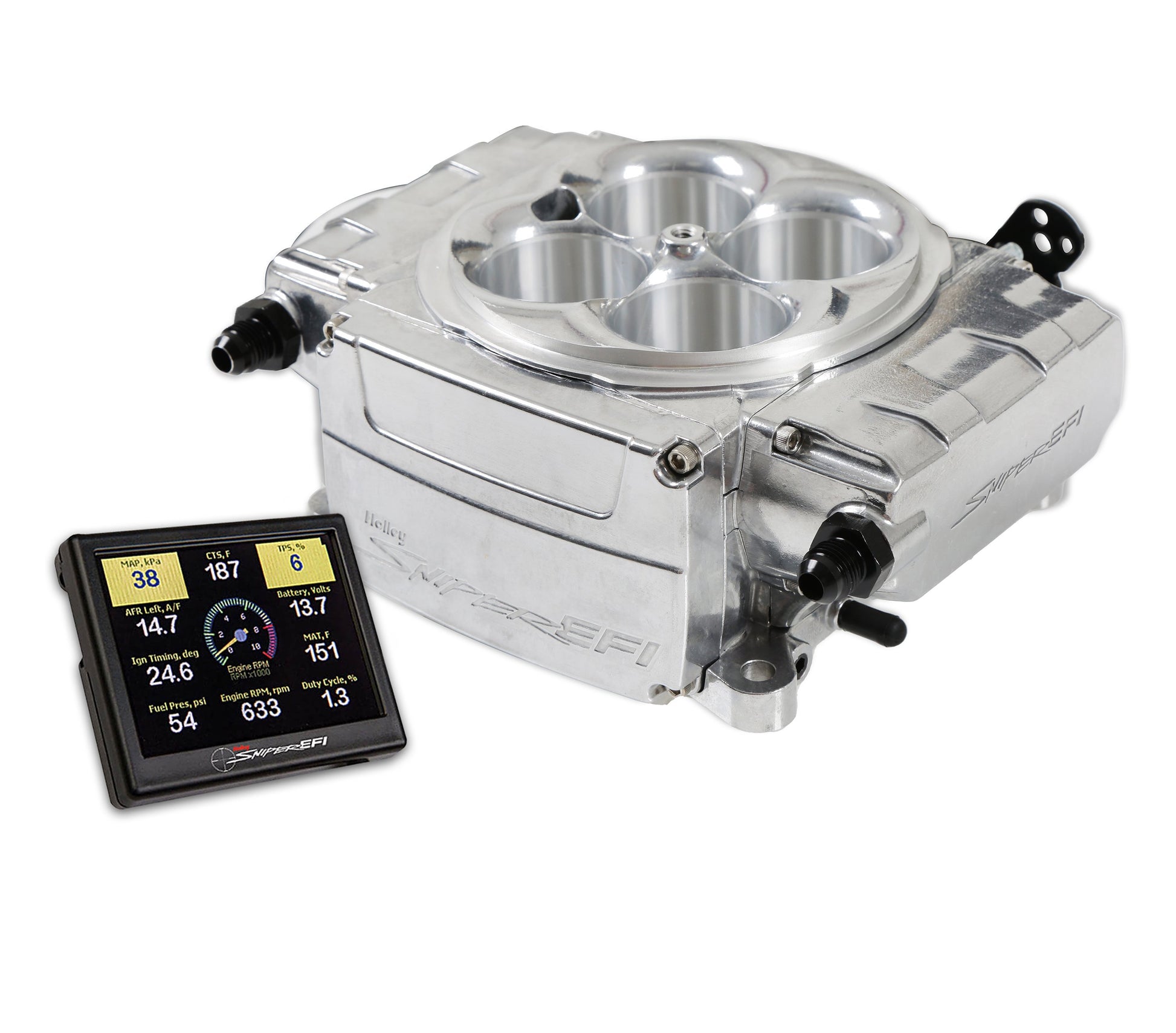 Holley Sniper EFI Sniper 2 EFI - Shiny  Base Kit - Without PDM - 3.5 in. Handheld 550-511-3XD